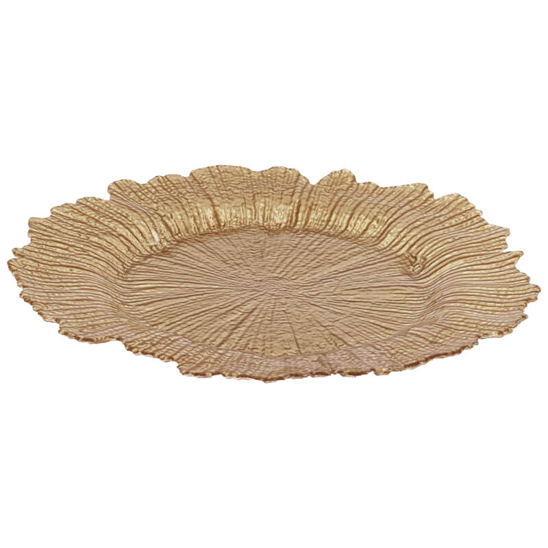 SPLASH CHARGER PLATE GOLD 33CM - Image 2