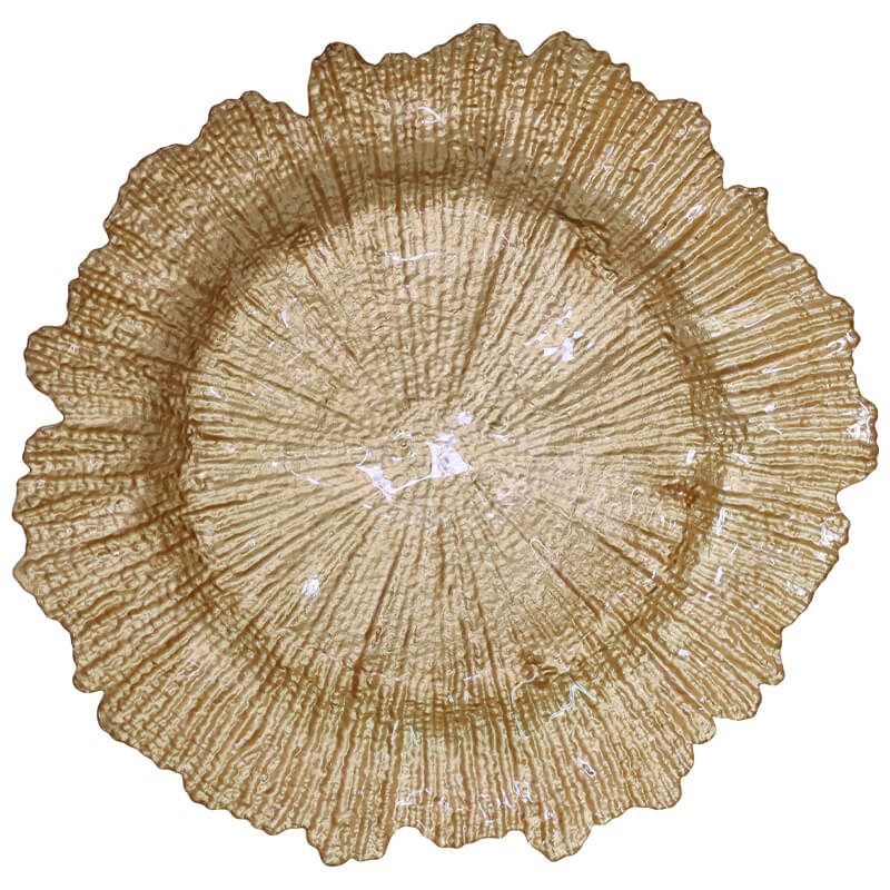 SPLASH CHARGER PLATE GOLD 33CM
