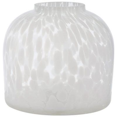 WHITE SPLASH VASE 14X13CM