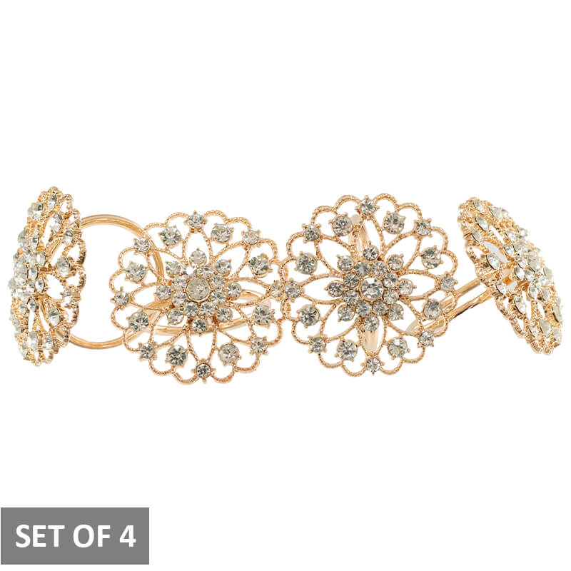 DIAMOND/GOLD NAPKIN RING SET/4 - Image 2