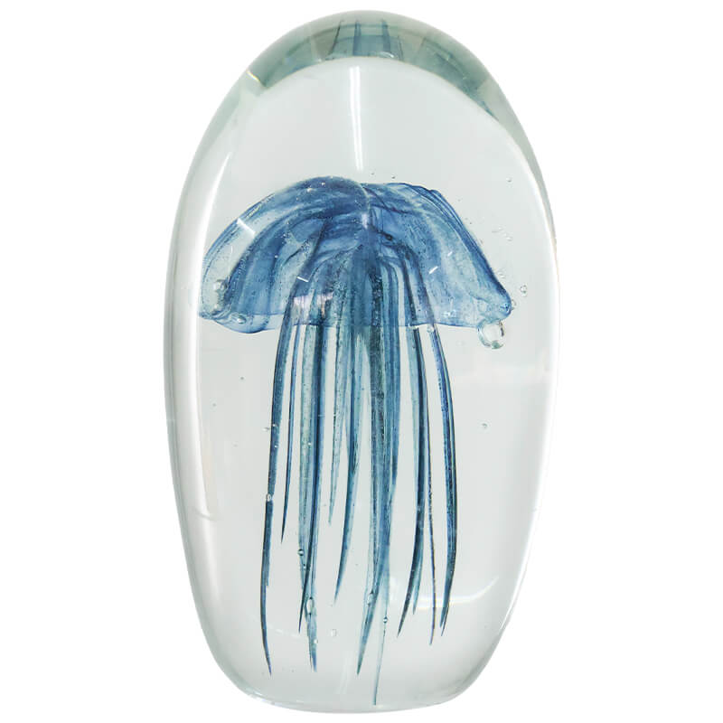 BLUE JELLYFISH PAPER WEIGHT 13CM