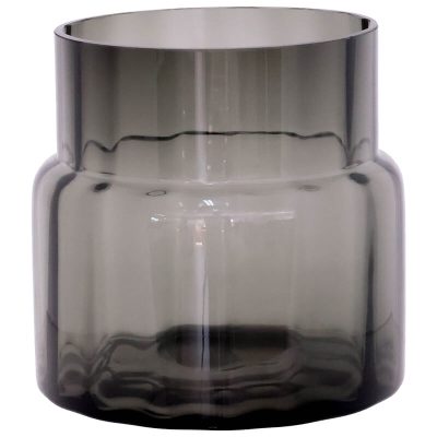 GREY OPTIC LINE VASE 16CM