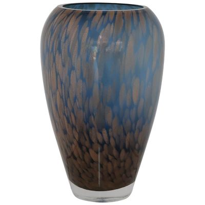 BLUE/GOLD VASE 24CM