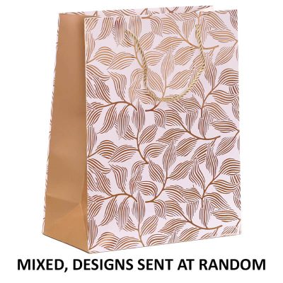 FOLAGE GOLD GIFT BAG MED 26X32X12
