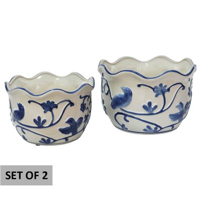 SCALLOPED VASE SET/2 20X31/17X25