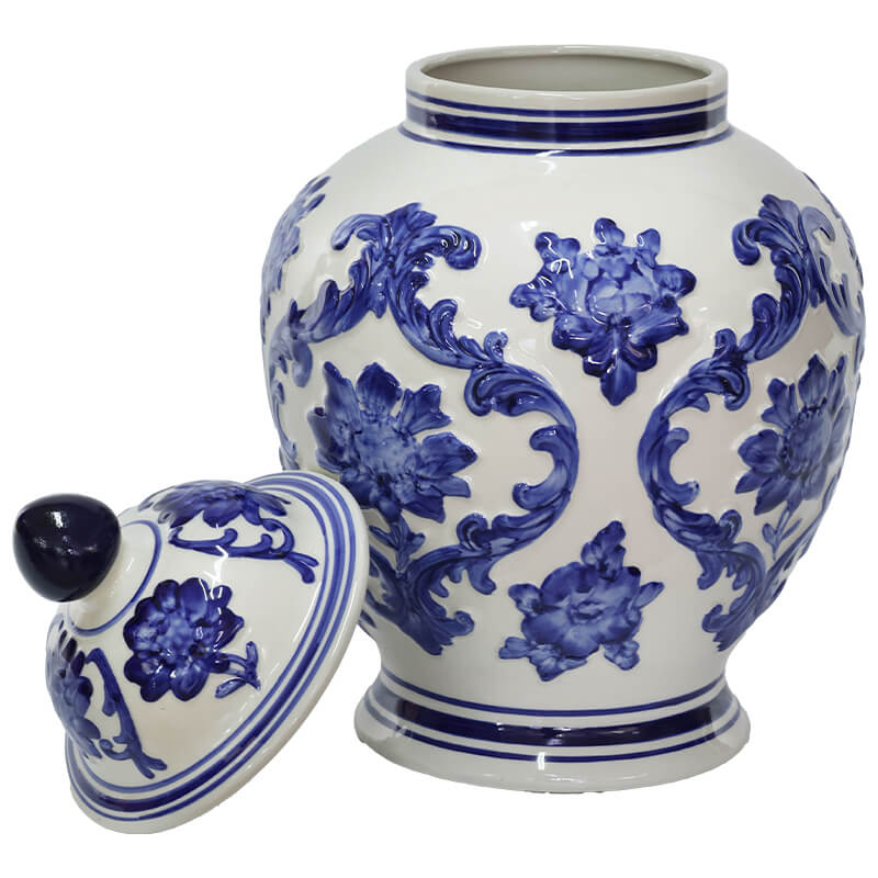 BLUE/WHITE GINGER JAR 45CM - Image 2