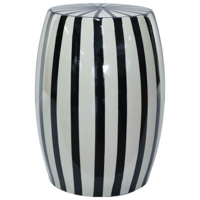 BLACK/WHITE STRIP TAMTAM 46X33CM