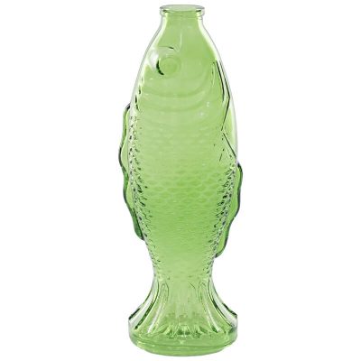 GREEN FISH VASE 26CM
