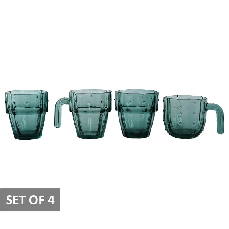 GREEN CACTUS DRINKWARE SET4/250ML - Image 2